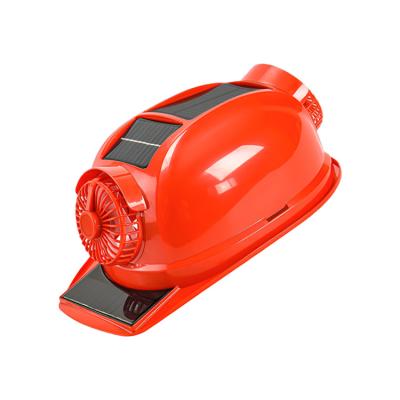 China High Quality Worker Two Red Yellow Fans Solar Hygiene Safety Helmet With Fan Safebet Fan Dryer For Helmet TF02 for sale