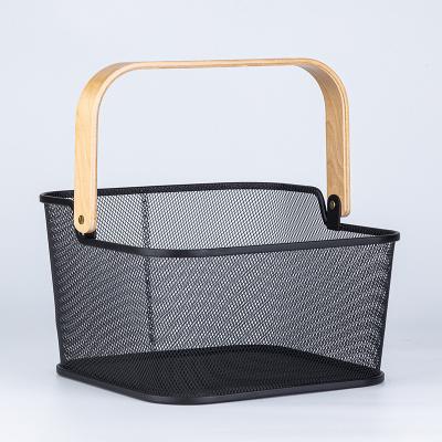 China High Quality Attractive Free Standing Metal Storage Basket For Home Kitchen Living Room Bedroom Storage for sale