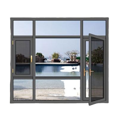 China Magnetic Frame Screen Aluminum Alloy Material And Stainless Steel Screen Netting Material Insulated Glass Window for sale