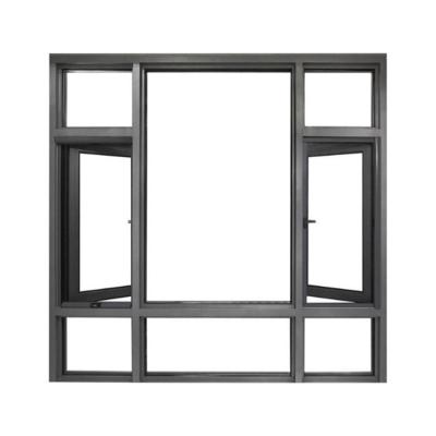 China Magnetic Screen Pattern Aluminum Alloy Material Horizontal Opening Frame Windows for sale