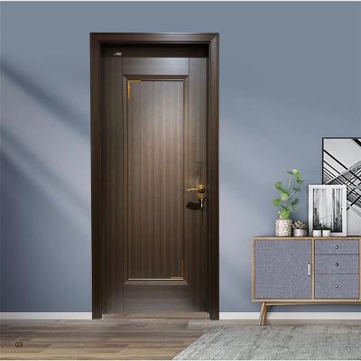 China Weatherproof Wooden Interior Room Doors Swing Doors Solid Wood Design for sale