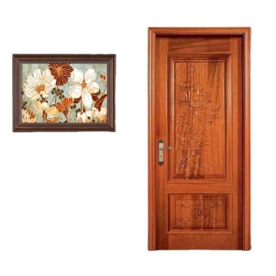 China Waterproof Fashionable Design Timber Main Door Teak Wood Meranti With Veneer Door For Residential House Villa for sale