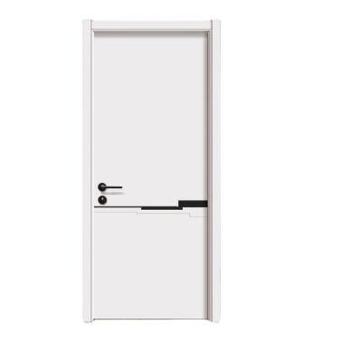 China Waterproof White Single Internal Doors Contemporary Style Solid Wood Interior Doors for sale