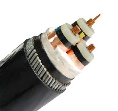 China Underground Medium Voltage XLPE YJV22 / YJV32 / YJV Underground Armored Power Cable for sale