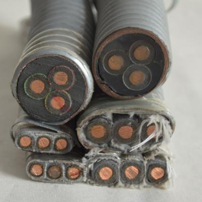 China Oil Mining Oil Extracting HUATONG ESP Cable Power Cable 3x10mm2 For Oil Pump Electrical Submersible Copper Conductor Armor Standard Galvanized Steel for sale