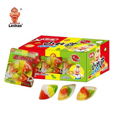 China Natural Halal Gummy Fruit Flavor Sweet Pizza Jelly Candy for sale