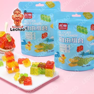 China Wholesale Hot Selling Jelly Building Block Natural Block 4D Gummy Candy Candy for sale