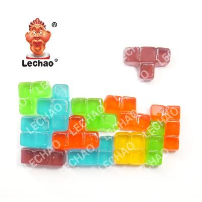 China Natural Bulk Candy Tetris Candy Gummy Blocks Freeze Sweets Candy Fruit Flavor Confectionery for sale