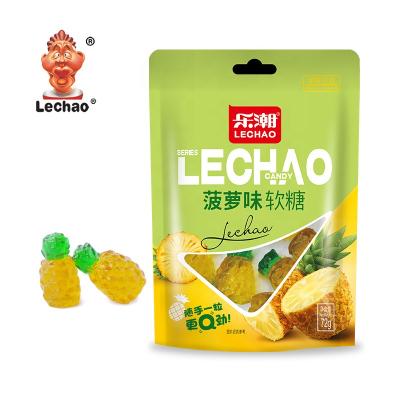 China Natural Fruit 4D Candy Pineapple Gummy Soft Candy Fruit Fancy Sweets Candy for sale