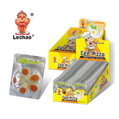 China Natural Pizza Gummy Candy Egg Shaped Jelly Candy Soft Candy Toys for sale