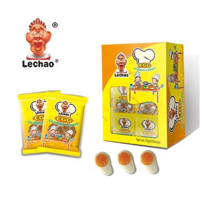 China Natural Egg Candy HALAL Gummy Funny Shape Soft Candy Te koop