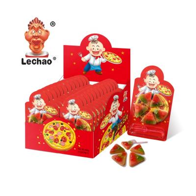 China New Big Natural Pizza Shape Candy Gummy Halal Jelly Candy Soft Toys en venta