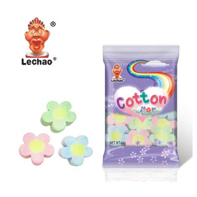 China Flower Shape Cotton Candy Natural HALAL Marshmallow for sale