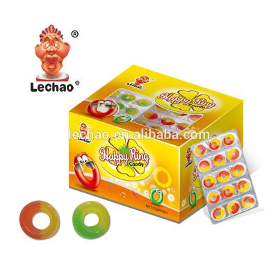 China Natural Ring Soft Candy Ring Happy Pop Candy Halal Fruity Jelly Candy à venda