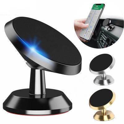 China Factory Price Customized logo 360 Rotating Center Console Universal metal magnetic car mobile phone holder for sale