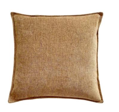 China Plain anti-static modern minimalist Nordic living room style handmade mustard cushion cover for sale