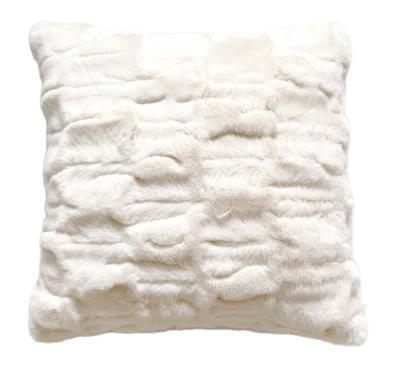 China Anti-Static Luxury Soft Plush Faux Fur Knit Sofa Couch Louuge Home Decorative Embroidered Cushion Pillow Covers for sale