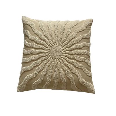 China Sofa Home Pillow Covers Polyester Anti-static Decorative Cotton Embroidery Pattern Acrylic Geometric Cushion Cover for sale