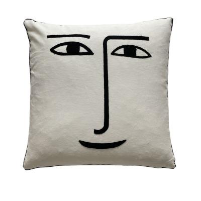 China Home Bay Window Popular Creative Pillowcase Cartoon Wholesale Anti-static Abstract Sofa Cushion Cover for sale