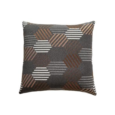 China Natural Geometric Living Room Sofa Home Decor Anti-static Hot Sale Cushion Cover Polygon Stripe Printing Pillow Case for sale