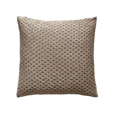 China Anti-static Fashionable Decorative Soft Geometric Relief Nostalgic Retro Throw Pillow Case Cushion Cover for sale