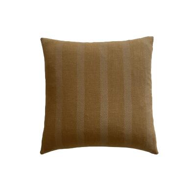 China Anti-Static Style Comfortable Vintage Japan Mustard Ramie Chic Pure Solid In Door Cushion Handmade Cover for sale