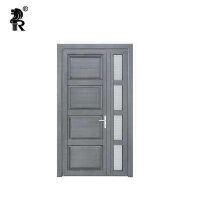 China High Quality Sound Insulation Security Entry Door Hurricane Proof Aluminum Casement Door for sale