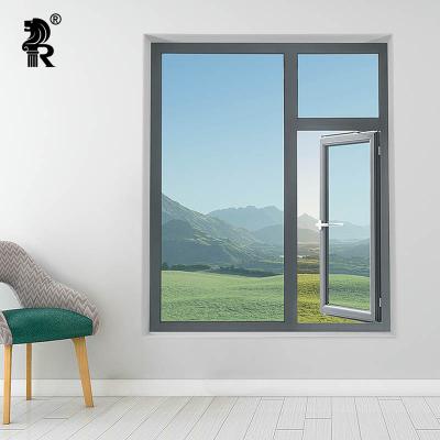 China Magnetic Screen Streng Powder Coated Design Mute Thermal Break Aluminum Casement Windows for sale