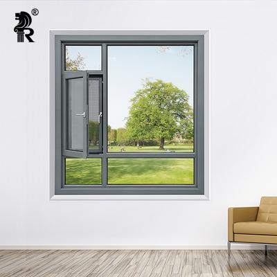 China Magnetic Waterproof Aluminum Screen Casement Windows Double Tinted Glass Aluminum Casement Window For Africa for sale