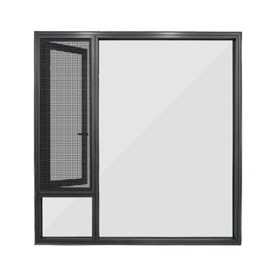 China 2022 New Design Double Magnetic Glass Awning Window Waterproof Aluminum Casement Windows for sale