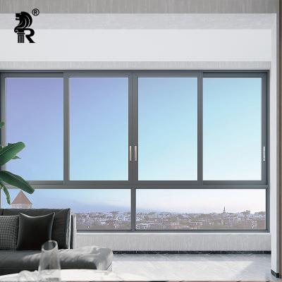 China Folding Screen Double Glazed Impact Windows Aluminum Sliding Hurricane Windows for sale