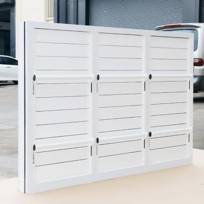 China Folding Automatic Aluminum Jalousie Screen Windows With Stainless Steel Electric Screen House Shutter Window for sale