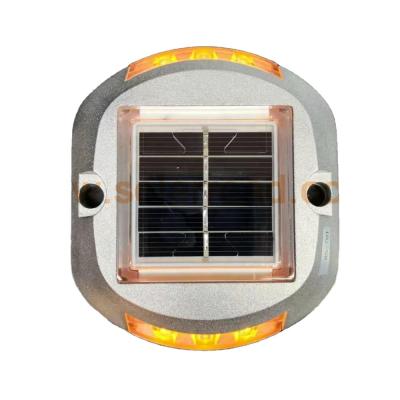 China Polycarbonate +Die Cast Aluminum Alloy High Brightness Aluminum Roadside Led Solar Reflector Road Stud for sale