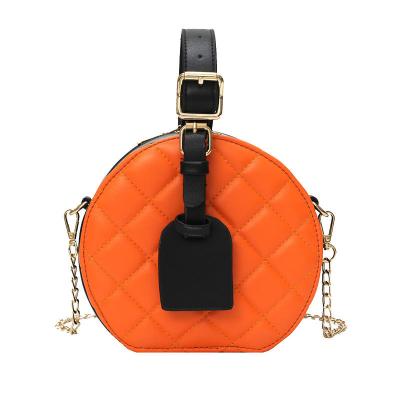 China Portable Round Messenger Bag Mini Phone Case Crossbody Wallet Waterproof Wholesale Fashion Bag All-match Chain Small for sale