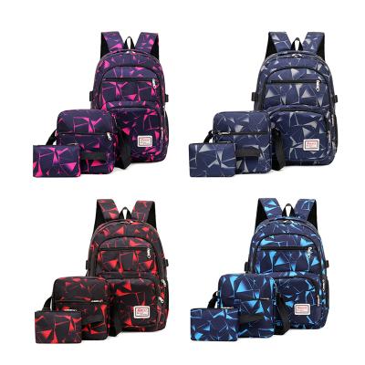 China 2021 Wholesale School Backpack Fashion Bag Waterproof Casual Sports Backpack Set for sale