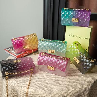 China Hot Sale High Quality Clear PVC Jelly Purses Hand Bags Wholesale For Women Bags Handbags Ladies for sale