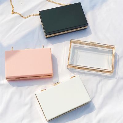 China Wholesale Designer High Quality Shoulder Purse Chain Lady Clutch Bag Acrylic Clear Cross Handbag - Body Bag for sale