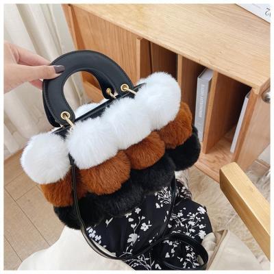 China High Quality Ladies Handbags Faux Fur Winter Fashion Shoulder Cross - Body Tote Bag for sale