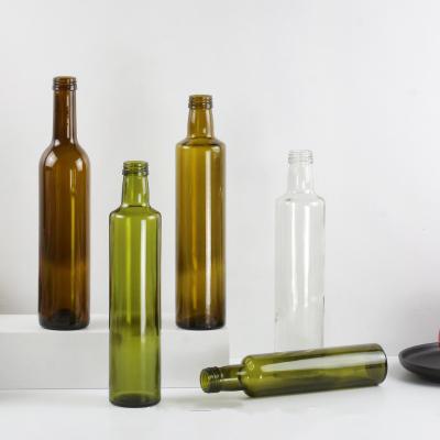 China 100ml 250ml 500ml 750ml Empty Food Grade Food Grade Frying Oil Bottle Glass Olive Oil Stored Antique Green Bottle for sale