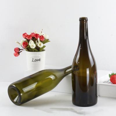 China Food Grade Wine Champagne Belly Shape Glass Bottle Red Young Wine 750ml Glass Bottle for sale