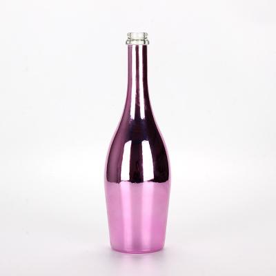 China Food Grade Wine Bottle 750ML Different Colors High Quality Glass Wine Bottles With Cork for sale