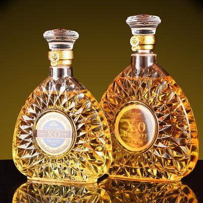 China Food Grade Manufacturer 500ml 750ml O Shape Glass Vodka Cable Wine Liquor Bottle for sale