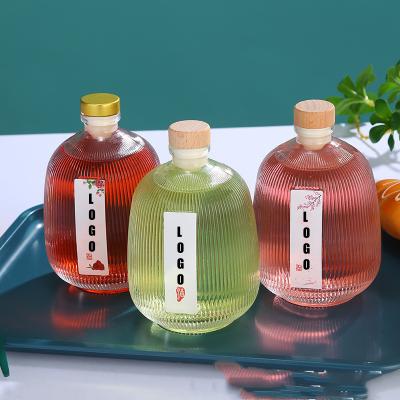 China Wholesale 375ml 500ml Juice Jar Cold Brewed Coffee Food Grade Transparent Beverage Wine Glass Bottle for sale