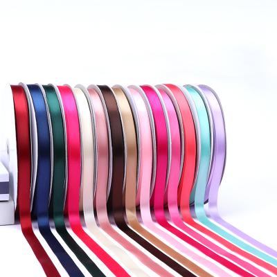 China Decorative Recyled Polyester Ribbon 1.2CM Face Satin Gift Ribbon 100% Plain Polyester for sale