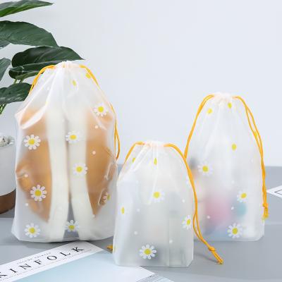 China Plastic Package Pouches Bag For Napkins Waterproof Storage Plastic Clear Bag Waterproof Clear Drawstring Bag for sale