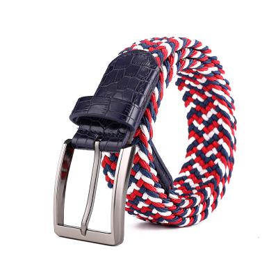 China Comfortable Fashion For Men Supply Customize OEM Knit Stretch Customized Logo Rope Woven Hot Sale New Design Braided Elastic Waistbands for sale