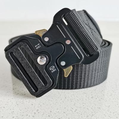 China Fashion.Casual.Business Customized Convenient Police Cloth Belt Men Metal Strap Buckle 8251 Gun Security Durable Nylon Army Military Outdoor Tactical for sale