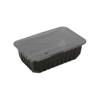 China Eclectic Disposable Frozen Food Tray Packaged Black Red Supermarket Meat Blister Packaging Plastic for sale