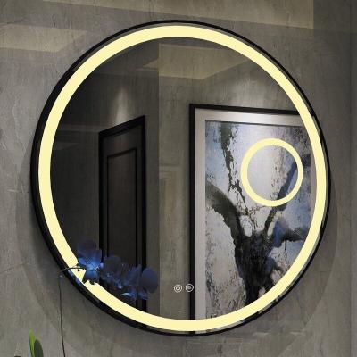 China Magnifying Lighted Round Mirror Illuminated Smart Led Mirror Dressing Table Mirror With Lights for sale