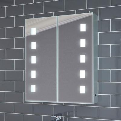 China Aluminum Storage Mirror Cabinet With Shelves And LED Mirror Make Up for sale